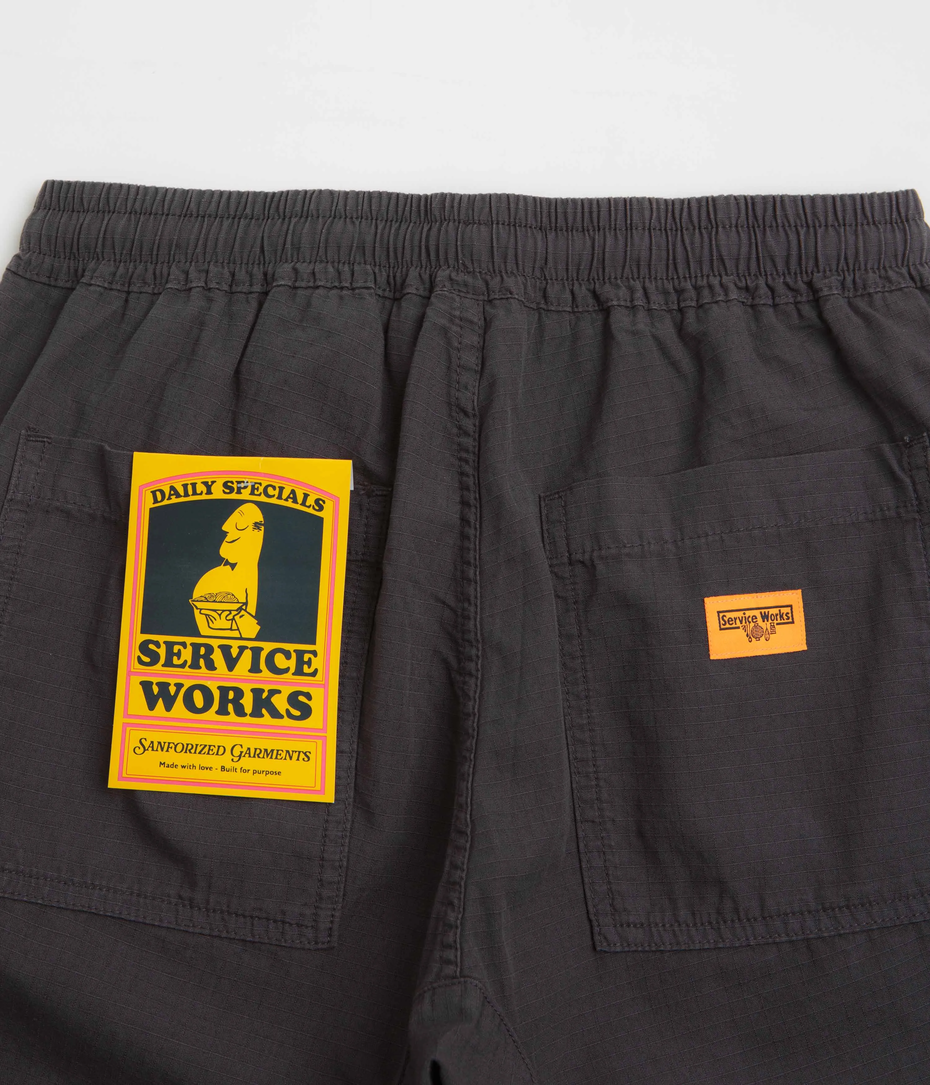 Service Works Ripstop Chef Shorts - Washed Black