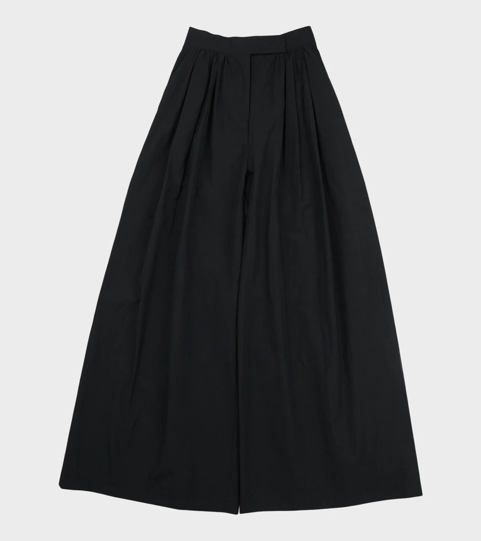 Shirring Banding Pants Black