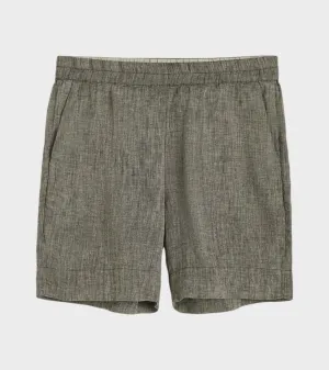 Shorts Long Linen Brown