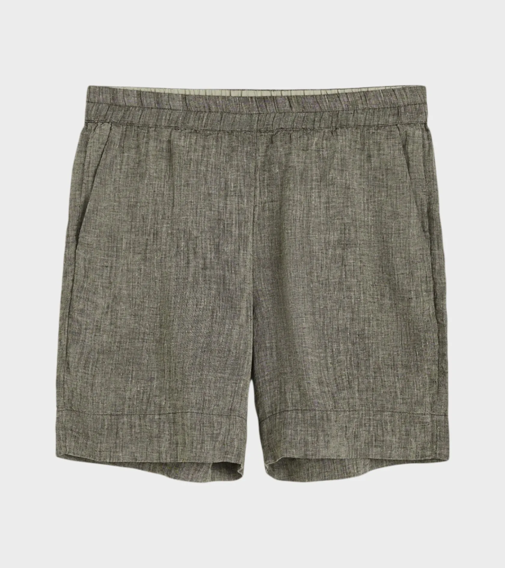 Shorts Long Linen Brown