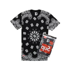 Supreme Hanes Bandana Tagless T-shirt (2 stk.) Black
