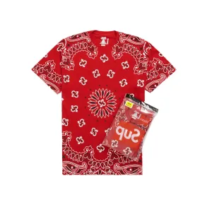 Supreme Hanes Bandana Tagless T-shirt (2 stk.) Red