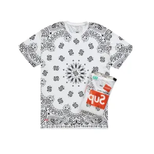 Supreme Hanes Bandana Tagless T-shirt (2 stk.) White