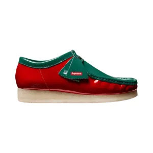 Supreme x Clarks Original Wallabee Patent Leather Red Green Multicolour
