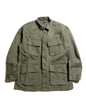 The Corona Utility CJ096 Corona Jungle Jacket SZ Military H.B.T Light OG w/ Bio-Wash