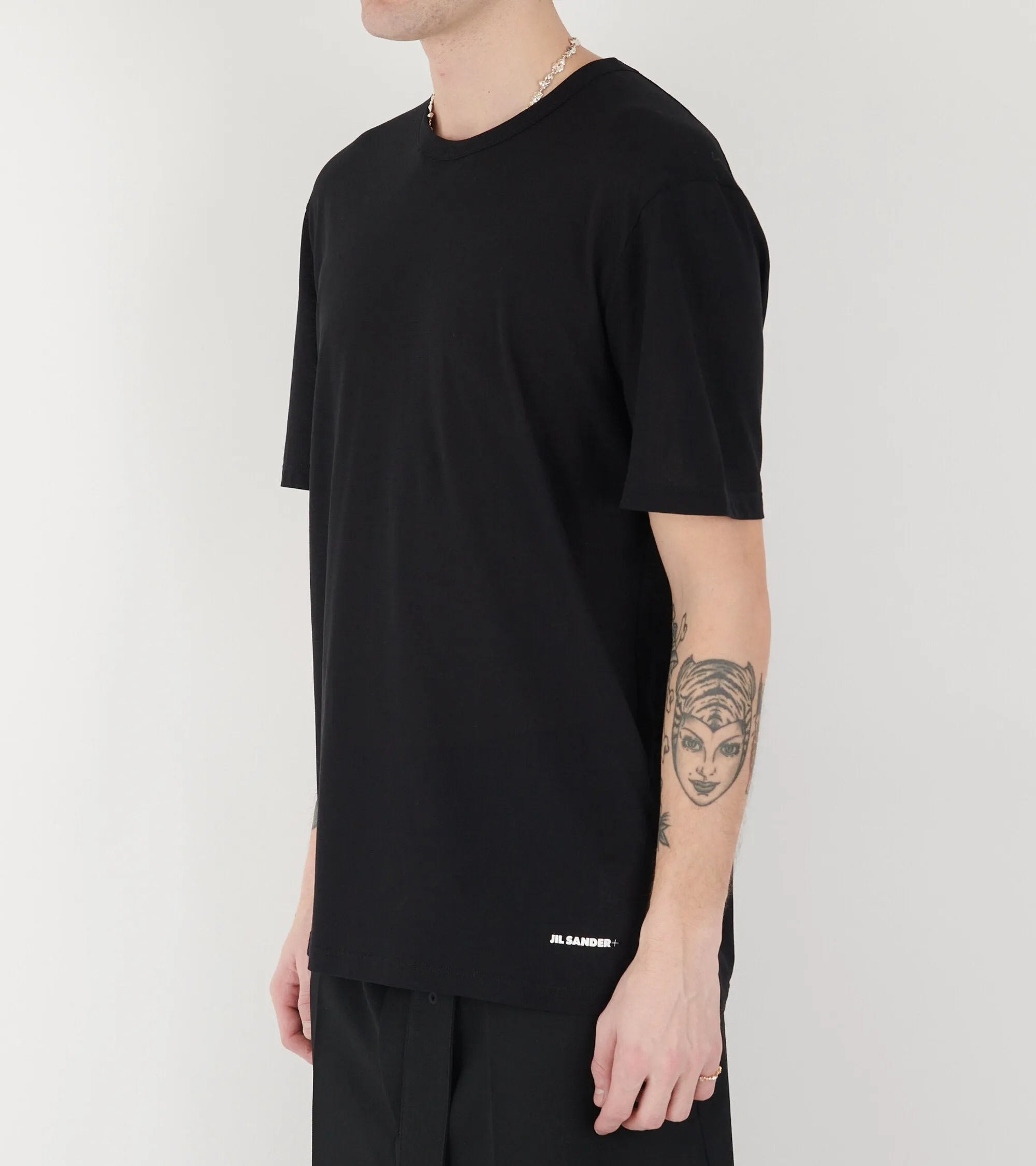 Ultra Light Cotton Crepe T-shirt Black