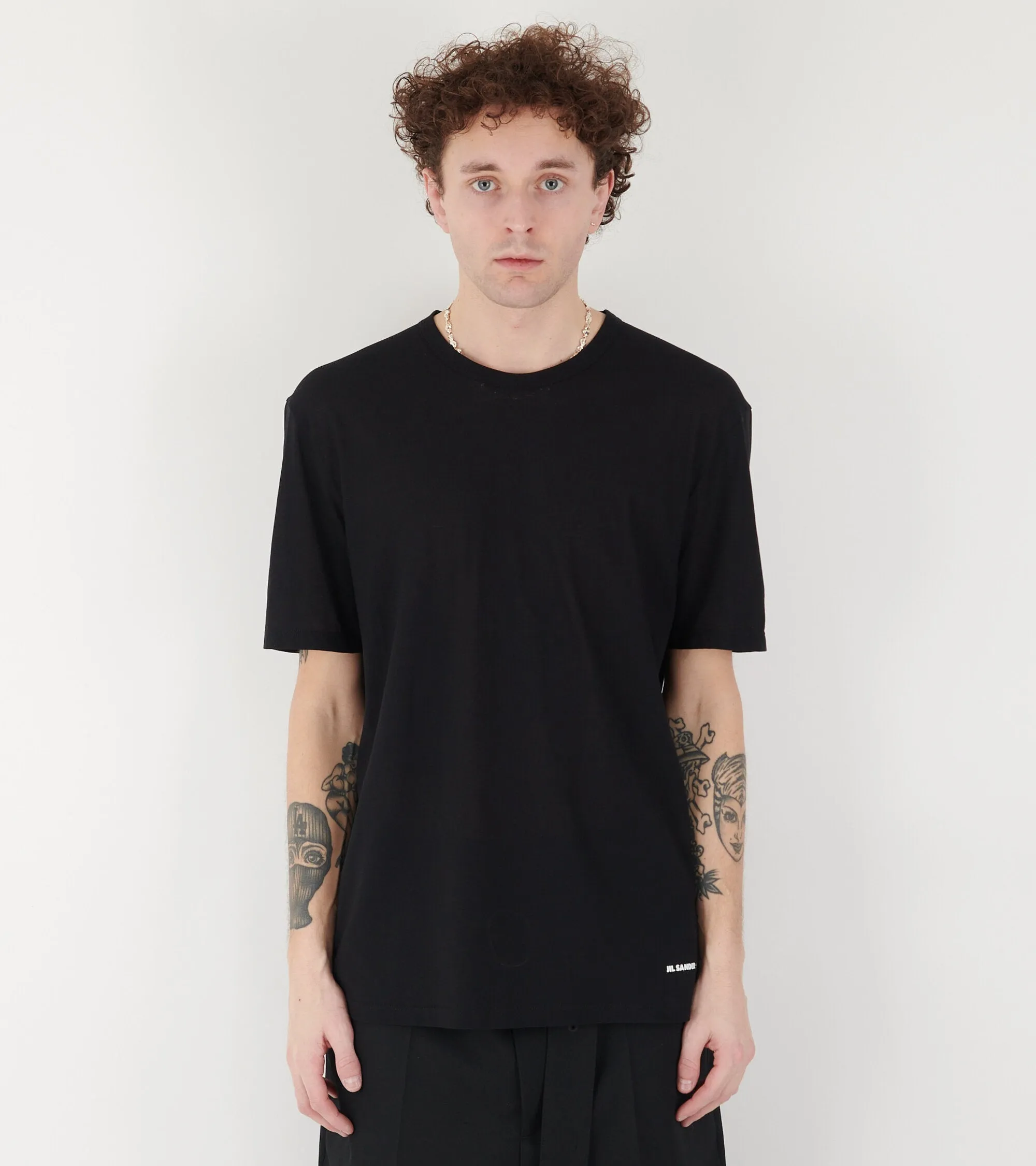 Ultra Light Cotton Crepe T-shirt Black