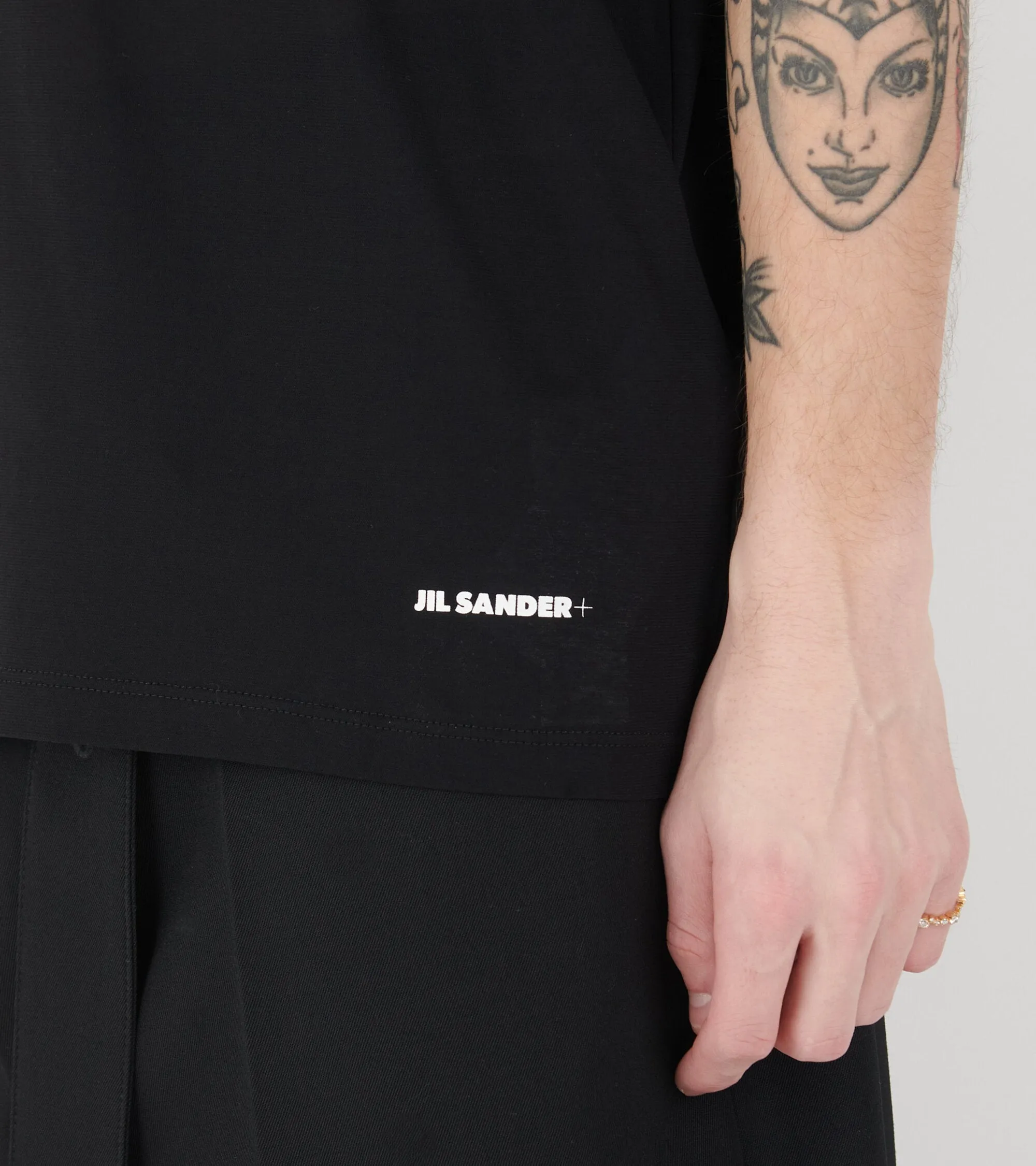 Ultra Light Cotton Crepe T-shirt Black
