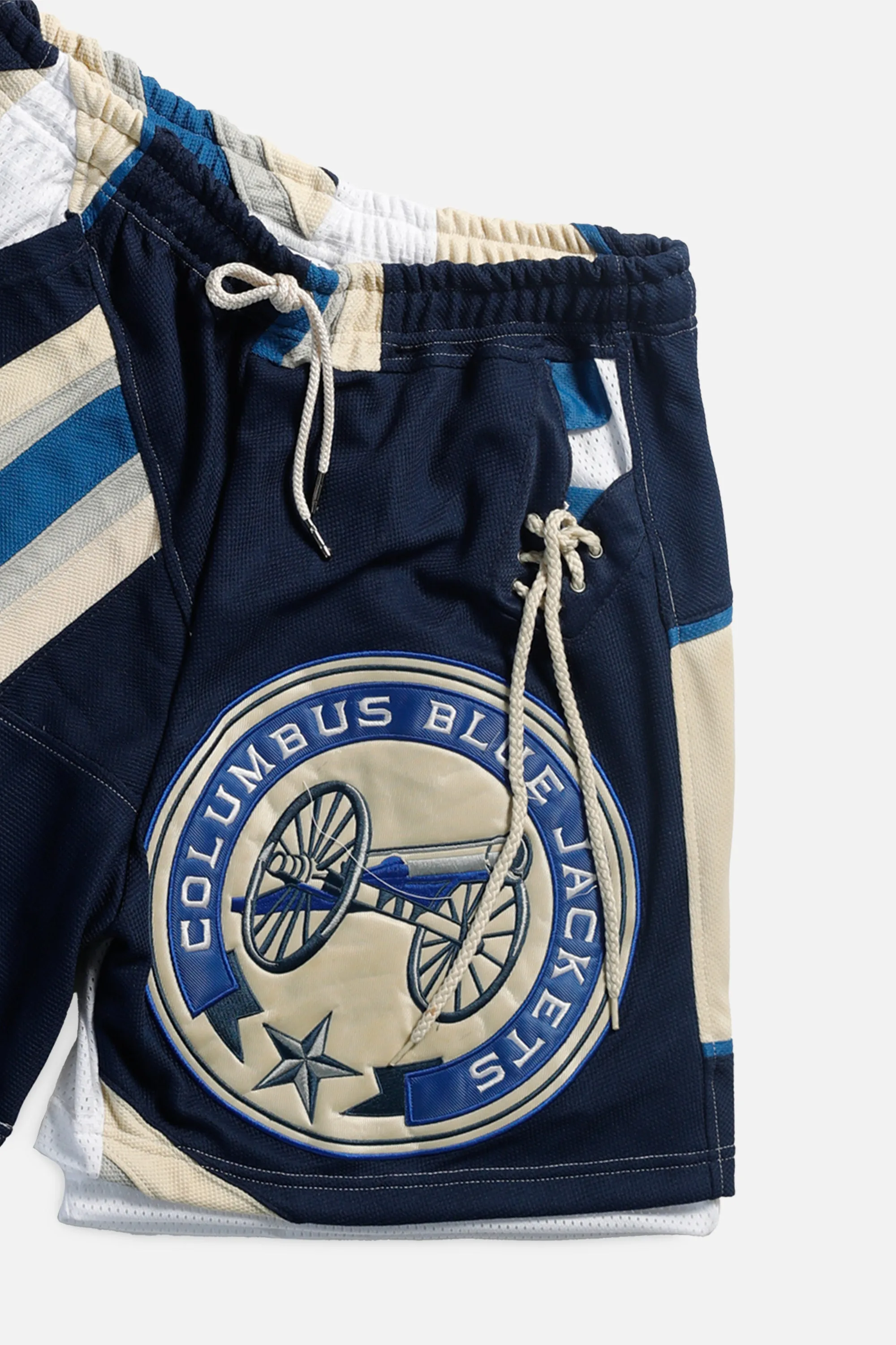 Unisex Rework Columbus Blue Jackets NHL Jersey Shorts - L