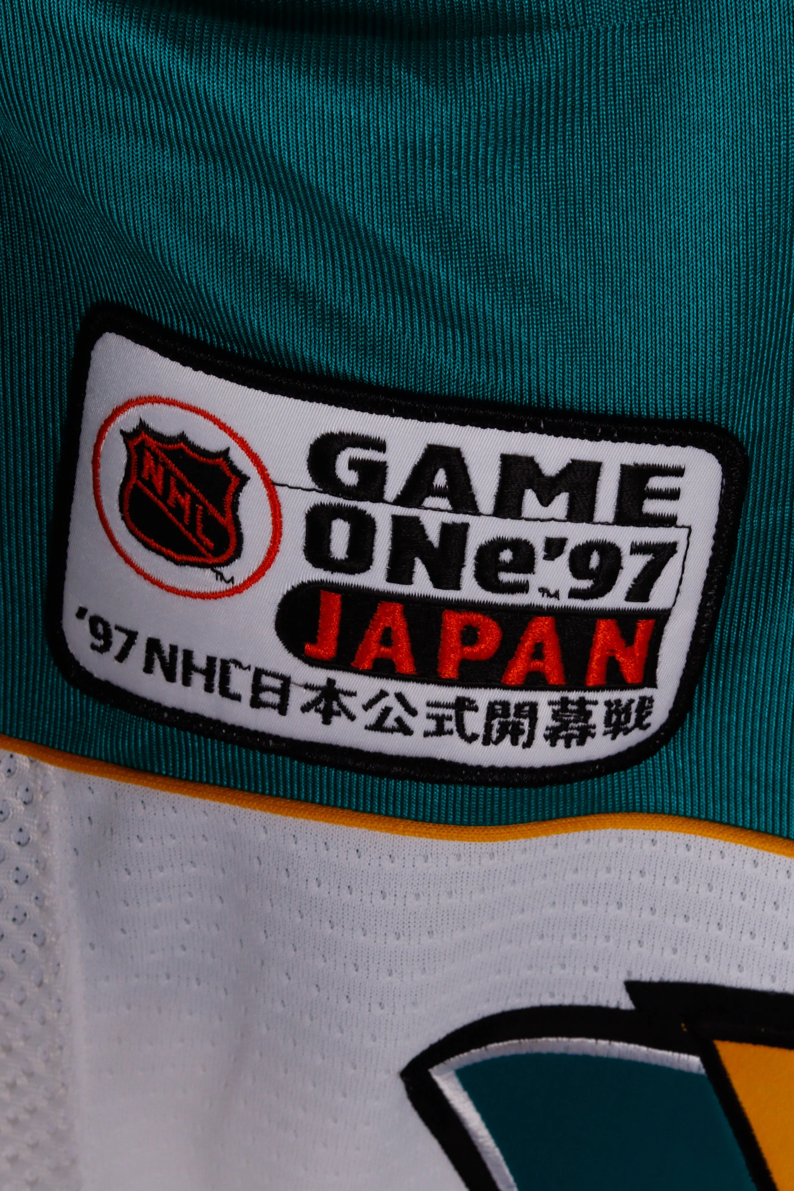 Vintage 1997 Nike Mighty Ducks of Anaheim 'Pavel Trnka 97 NHL Game One Japan' Jersey
