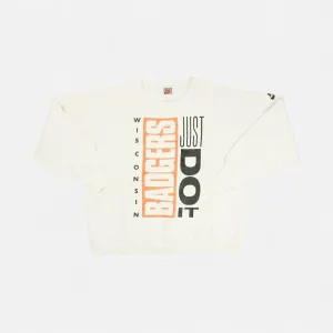 Vintage White Nike Just Do It Sweatshirt (M)